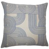 The Pillow Collection Utara Geometric Bedding Sham Cotton Blend in Gray/White | 26 H x 20 W x 5 D in | Wayfair STD-BAR-MER-M9736-NAVY-P54C46