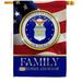 Breeze Decor US Air Force Family Honor Americana Military Impressions Polyester 28 X 40 House Flag in Red/Blue/Brown | 28 H x 28 W in | Wayfair