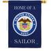 Breeze Decor Home of Army Soldier 2-Sided Polyester 40 x 28 in. House Flag in Blue | 40 H x 28 W in | Wayfair BD-MI-H-108471-IP-BO-D-US20-UN