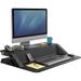 Fellowes Mfg. Co. Lotus™ Height Adjustable Standing Desk Converter Metal in Black | 32.75 W x 24.25 D in | Wayfair 0007901