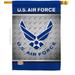 Breeze Decor US Navy Americana Military Impressions Polyester 28 X 40 House Flag in Gray/Blue | 28 H x 28 W in | Wayfair