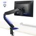Vivo Gaming Pneumatic Monitor Arms w/ Blue LED Lights, Steel in Black | 19.3 H x 6 W in | Wayfair STAND-GM1BB