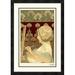 Global Gallery 'Woman Painting' by Privat Livemont Framed Vintage Advertisement Paper in Gray | 28 H x 19.85 W x 1.5 D in | Wayfair