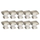 Design House Park Avenue 1 1/4" Length Square Knob Multipack Metal in Gray | 1.25 H x 1.18 W in | Wayfair 182147