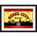 Global Gallery 'Steel City Beer' Framed Vintage Advertisement Paper in Red/Yellow | 20.74 H x 28 W x 1.5 D in | Wayfair DPF-375110-22-119