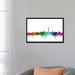 East Urban Home Rainbow Skyline Series: Washington, D.C, USA Painting Print on Wrapped Canvas in Blue/Green/White | 8 H x 12 W in | Wayfair