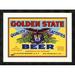 Global Gallery 'Golden State Beer' Framed Vintage Advertisement Paper in Yellow | 20.74 H x 28 W x 1.5 D in | Wayfair DPF-375112-22-119