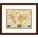 Global Gallery 'Gilded 1859 Map of the World' by Joannoo Framed Graphic Art Paper | 20 H x 24 W x 1.5 D in | Wayfair DPF-459228-1216-180