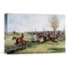 Global Gallery 'Gone Away' by Henry Thomas Alken Painting Print on Wrapped Canvas in Brown/Green/Red | 11.09 H x 16 W x 1.5 D in | Wayfair