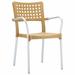 Wrought Studio™ William Street Stacking Patio Dining Armchair, Resin in Brown | 33 H x 22.4 W x 23.6 D in | Wayfair VKGL2649 27120796