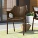 Wade Logan® Ashvath Weatherproof Patio Chair Plastic in Brown | 32 H x 25 W x 20 D in | Wayfair VRKG7185 43246282