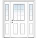 Verona Home Design Smooth Grilles Primed Fiberglass Prehung Front Entry Doors Fiberglass | 80 H x 60 W x 1.75 D in | Wayfair ZZ29727L