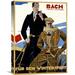 Global Gallery 'Bach/Für den Wintersport' by Julius Ussy Engelhard Vintage Advertisement on Wrapped Canvas in Black/Blue/Brown | Wayfair