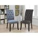 Lark Manor™ Anubis Tufted Dining Chair Wood/Upholstered in Gray | 42 H x 20 W x 28 D in | Wayfair C4C6108F7B2048F98A4B96F846977DEA