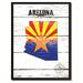 Wrought Studio™ Arizona State Vintage Flag - Graphic Art Print on Canvas in Blue/Red/Yellow | 9 H x 7 W x 1.2 D in | Wayfair VRKG7774 43907861