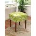 World Menagerie Adagdak Vanity Stool Linen/Wood/Upholstered in Green | 19 H x 17 W x 17 D in | Wayfair 58800F099FE94E628FEE095098CBF15F