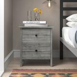 Three Posts™ Lockway 2 - Drawer Nightstand Wood in Gray | 21.26 H x 18.9 W x 15.45 D in | Wayfair 1BBDFF4F3D224C4C9F40BAD9AF2E7ECF