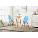 Wade Logan® Azanae 27.6" Bar Stool w/ Wooden Legs Wood/Plastic/Acrylic in Blue | Wayfair AF2B64741D9A4C25BACEDE78391B6B1D