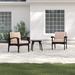 Winston Porter Amarra 3 Piece Seating Group w/ Cushions Synthetic Wicker/All - Weather Wicker/Wicker/Rattan | Outdoor Furniture | Wayfair