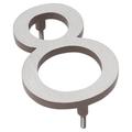 Montague Metal Products Inc. 4 in. Flat Floating Mount House Number Metal | 4 H x 2.88 W x 0.31 D in | Wayfair MHN-04-F-SD2-8