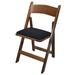 Kestell Furniture Maple Wood Padded Folding Chair Vinyl/Fabric in Brown | 35.5 H x 17.25 W x 14.25 D in | Wayfair