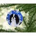 The Holiday Aisle® Japanese Chin Winter Snowflakes Holiday Christmas Hanging Figurine Ornament /Porcelain in Blue/White | Wayfair