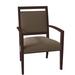 Fairfield Chair Preston King Louis Back Arm Chair Wood/Upholstered/Fabric in Brown | 35 H x 24.5 W x 22.5 D in | Wayfair 8700-11_ 9508 05_ Espresso