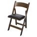 Kestell Furniture Maple Wood Padded Folding Chair Vinyl/Fabric in Brown | 35.5 H x 17.25 W x 14.25 D in | Wayfair M-210F-F-Black Felt/Pecan