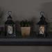 Breakwater Bay 4 Piece Tabletop Lantern Set w/ Candle Included Glass/Plastic in Gray | 10.75 H x 4 W x 4 D in | Wayfair
