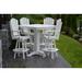 Red Barrel Studio® Nettie Square 5 Piece Bar Height Outdoor Dining Set Plastic in White/Blue | 42 H x 33 W x 33 D in | Wayfair