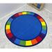 Blue 72 x 0.25 in Area Rug - Kid Carpet Circle Tufted Area Rug Nylon | 72 W x 0.25 D in | Wayfair FE821-27A