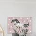 Harriet Bee Sarcoxie Grooming Unicorn Canvas Art Canvas, Solid Wood in Black/Pink | 8 H x 12 W x 1.5 D in | Wayfair