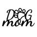 Winston Porter Cloister Dog Mom w/ Paw Graphic Laser Cut Solid Steel Wall Sign Metal in Black | 14 H x 14 W x 0.06 D in | Wayfair