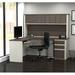 Wade Logan® Balendin Reversible L-Shape Executive Desk w/ Hutch Wood in Brown | 66.75 H x 71.1 W x 62.8 D in | Wayfair