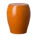 Foundry Select Ceramic Garden Stool Ceramic in Orange | 18 H x 15 W x 15 D in | Wayfair 60A0EA660C3D4AACB17B6B7084294B45