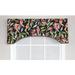 RLF Home Floral Tailored 17" Curtain valance Polyester/Linen/Cotton Blend in Black | 50 H x 17 W x 3 D in | Wayfair 18470-BK