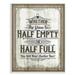 Ebern Designs 'Half-Empty Beer Sign Bar Room Word Design' Textual Art Wood in Brown | 15 H x 10 W x 1.5 D in | Wayfair