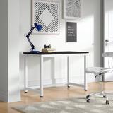 Zipcode Design™ Agostini Writing Desk for Home Office Computer Desk w/ Adjustable Leg Pads Wood/Metal in White/Black | Wayfair