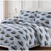 The Holiday Aisle® Flint Oversized Duvet Cover Set Flannel/Cotton in Blue | Queen Duvet Cover + 2 Shams | Wayfair 6178DF99ED3945419EEA2ACF6EAECDA0