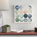 Wrought Studio™ 'Pastel Hoops I' Watercolor Painting Print on Wrapped Canvas in Blue/Brown/Green | 14 H x 2 D in | Wayfair