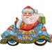 The Holiday Aisle® Decorative Speedy Delivery Santa Scenic Wood Ornament Wood/Resin/Plastic in Brown | 5.5 H x 3.5 W x 0.5 D in | Wayfair 8112045