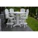 Red Barrel Studio® Nettie 5 Piece Bar Set Plastic in White/Brown | 42 H x 44 W x 44 D in | Outdoor Furniture | Wayfair
