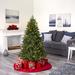 The Holiday Aisle® Green Fir Artificial Christmas Tree w/ Clear/White Lights in Green/White | 60 H x 28 W in | Wayfair