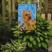 Winston Porter Dog & Sunflowers 2-Sided Garden Flag, Polyester in Orange/Blue | 15 H x 11 W in | Wayfair C16FB48157414287A9CFC7CAF1201FE0