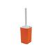 Latitude Run® Balajadia 15.7in. H Free Standing Toilet Brush & Holder Wood/Glass/Plastic/Metal in Orange | 15.7 H x 3.62 W x 3.6 D in | Wayfair