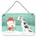 The Holiday Aisle® Fawn French Bulldog Snowman Christmas Hanging Prints Decorative Accent Metal in Red/Green/Black | 8 H x 12 W x 0.03 D in | Wayfair