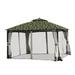 Garden Winds Windsor Gazebo Replacement Canopy Fabric in Green/Brown | 40 H x 153 W x 127 D in | Wayfair LCM1202CAMOGR