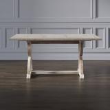 One Allium Way® Paloalto Counter Height 36" Extendable Acacia Solid Wood Dining Table Wood in Gray | 36 H in | Wayfair