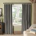 Birch Lane™ Rayne Faux Silk Room Darkening Curtains for Bedroom, Living Room Large Window Single Panel Silk in Gray | 84 H in | Wayfair