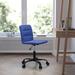 Ebern Designs Lockesburg Task Chair Upholstered/Metal in Blue | 36.5 H x 24 W x 24 D in | Wayfair 537B02600CA44010A83BEDA9FEAC8F51